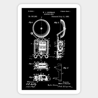 Electric bell patent 1893 fire Alarm and Fireman Gift Magnet